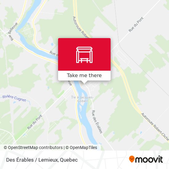 Des Érables / Lemieux map