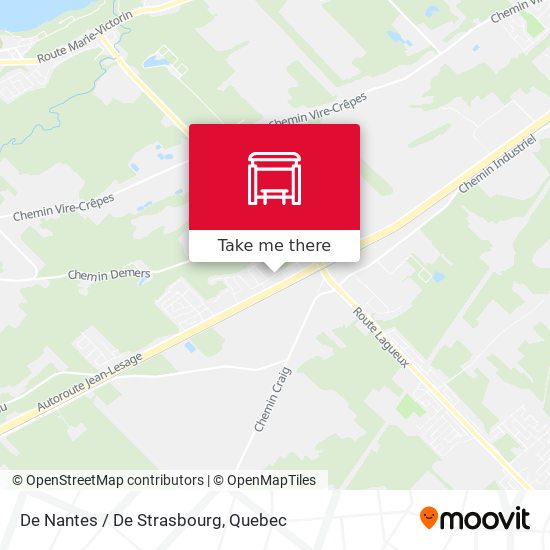 De Nantes / De Strasbourg map