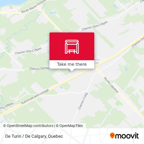 De Turin / De Calgary map