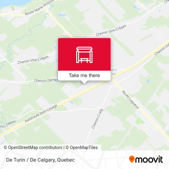 De Turin / De Calgary map
