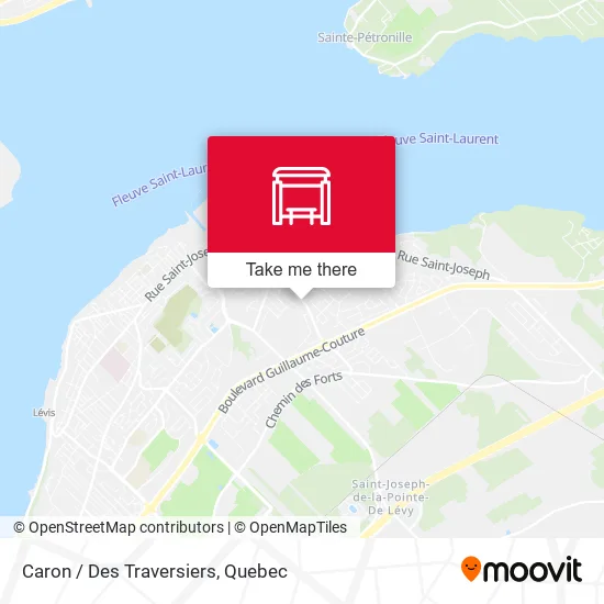 Caron / Des Traversiers map