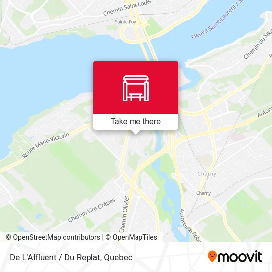 De L'Affluent / Du Replat map