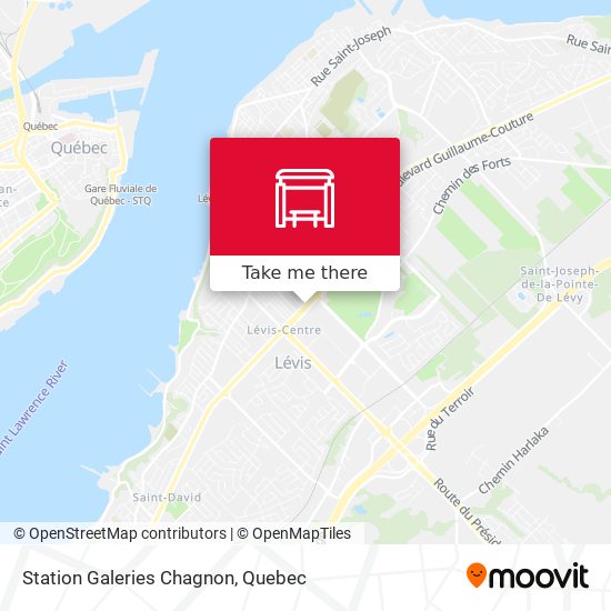 Station Galeries Chagnon map