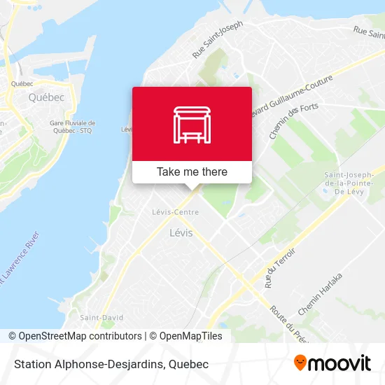 Station Alphonse-Desjardins map