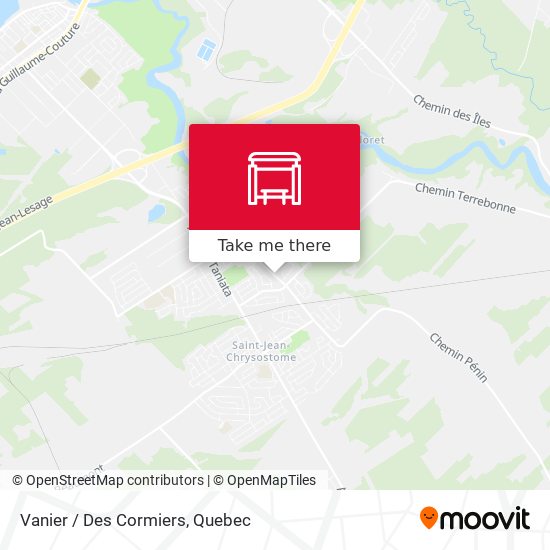 Vanier / Des Cormiers map