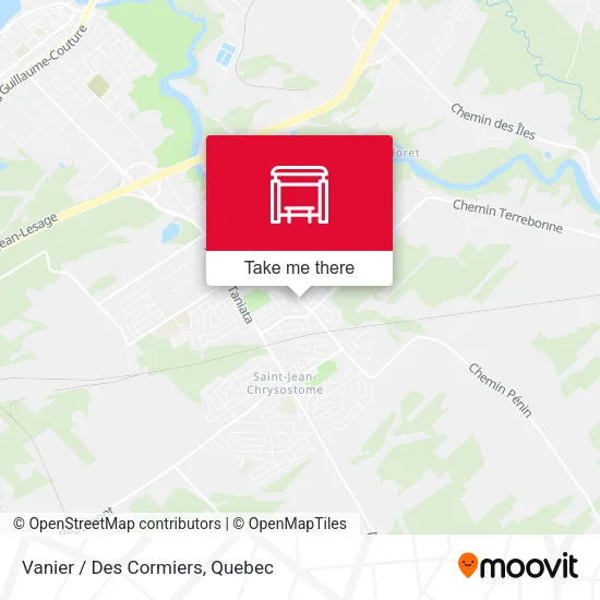 Vanier / Des Cormiers map