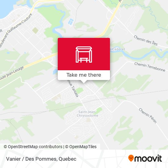 Vanier / Des Pommes map