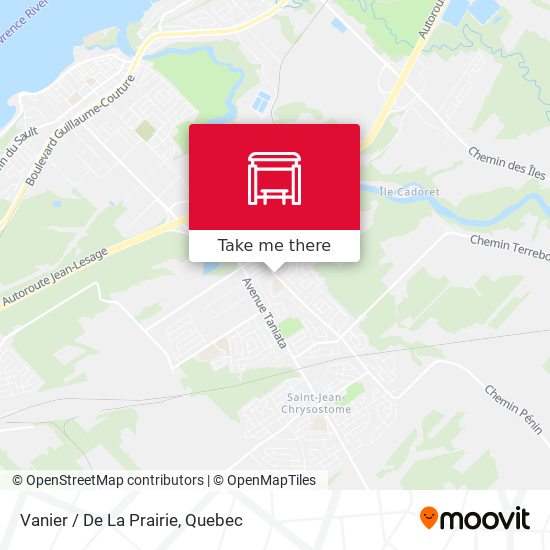 Vanier / De La Prairie map