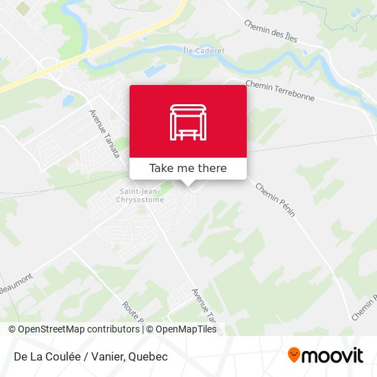 De La Coulée / Vanier map