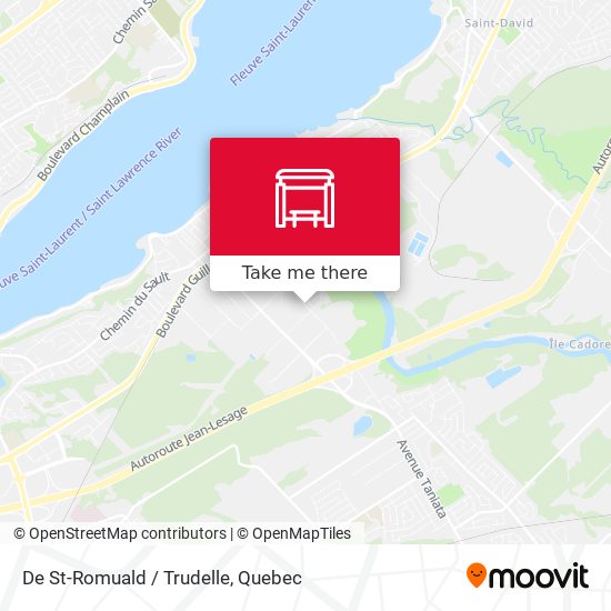 De St-Romuald / Trudelle map