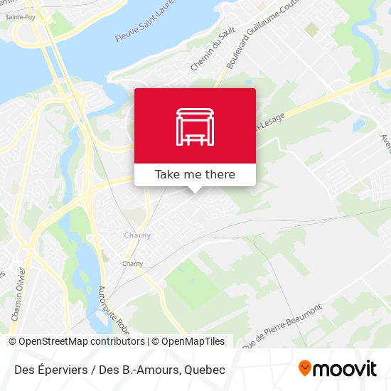 Des Éperviers / Des B.-Amours map