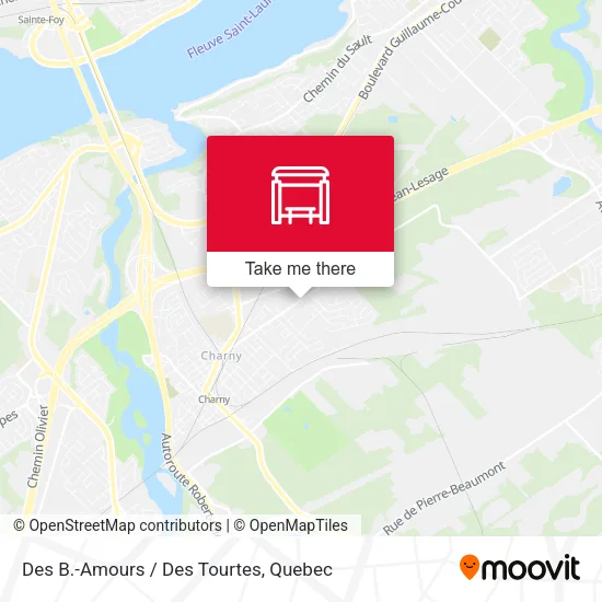 Des B.-Amours / Des Tourtes map
