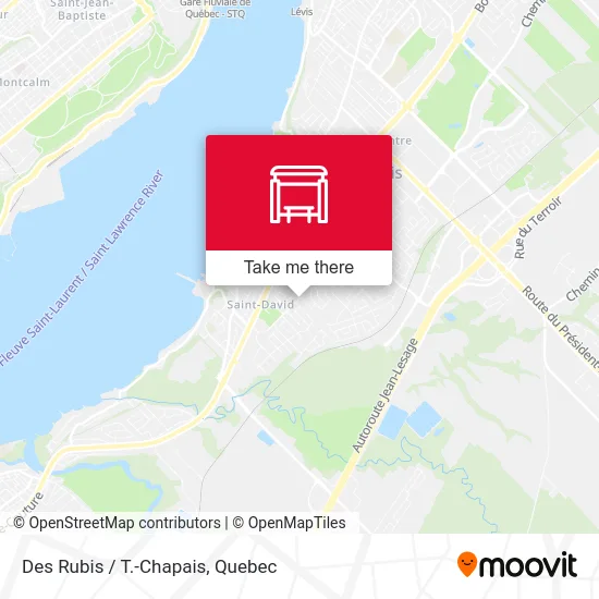 Des Rubis / T.-Chapais map