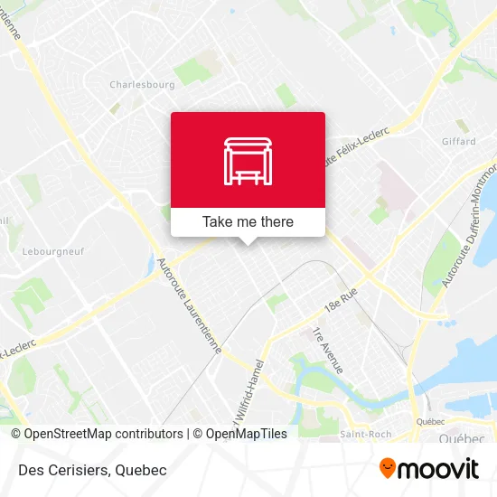 Des Cerisiers map