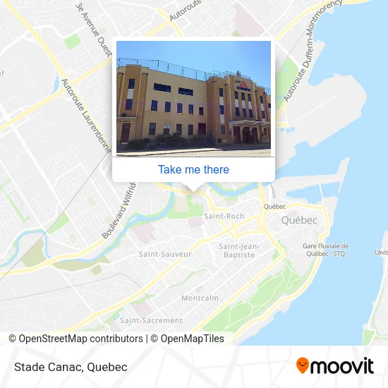 Stade Canac map