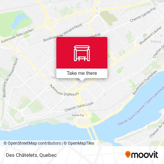 Des Châtelets map