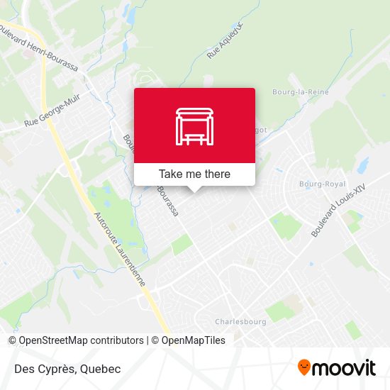Des Cyprès map