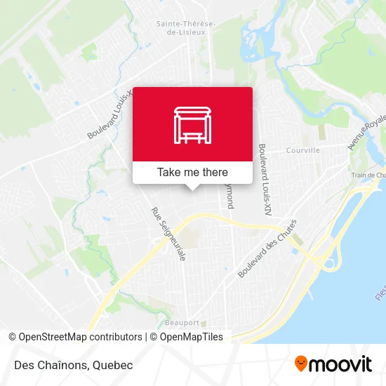 Des Chaînons map