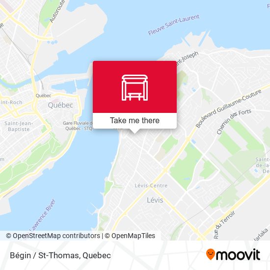 Bégin / St-Thomas map