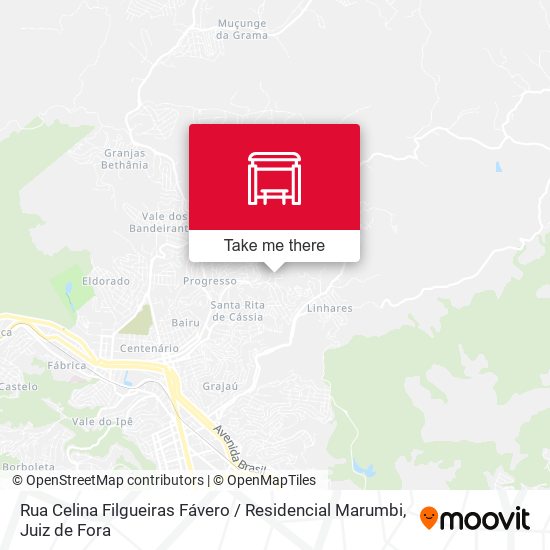 Mapa Rua Celina Filgueiras Fávero / Residencial Marumbi