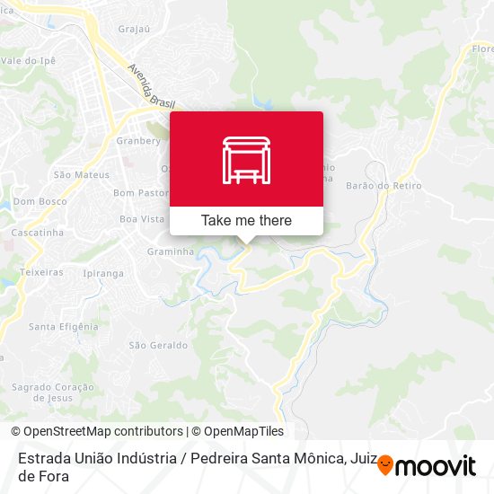Estrada União Indústria / Pedreira Santa Mônica map
