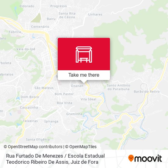 Mapa Rua Furtado De Menezes / Escola Estadual Teodorico Ribeiro De Assis