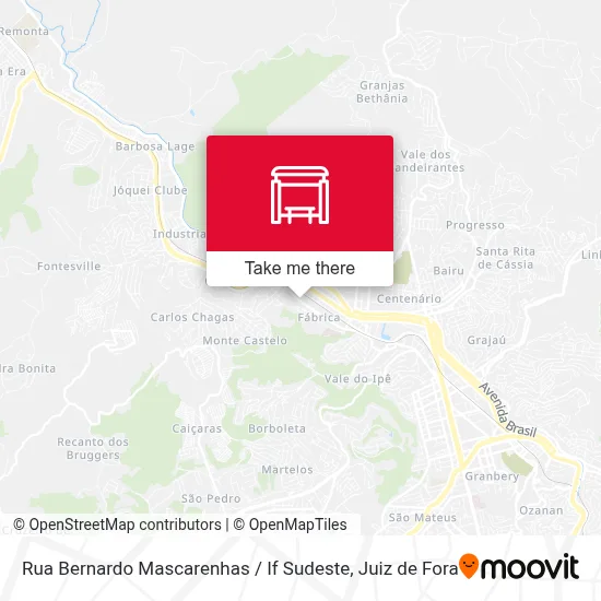 Rua Bernardo Mascarenhas / If Sudeste map