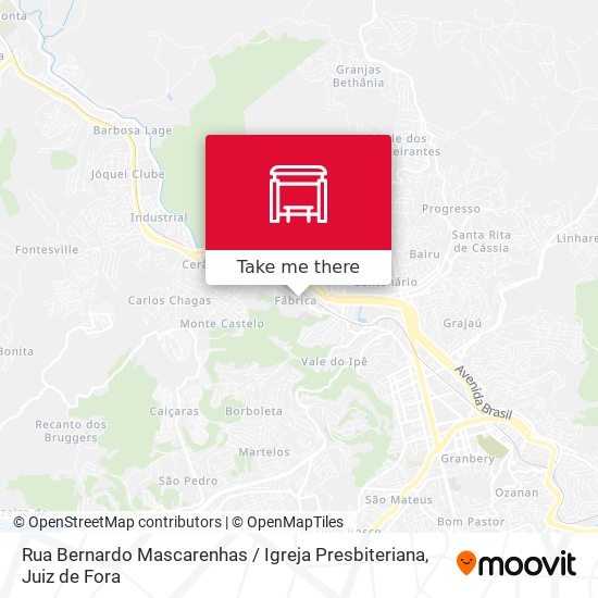 Mapa Rua Bernardo Mascarenhas / Igreja Presbiteriana