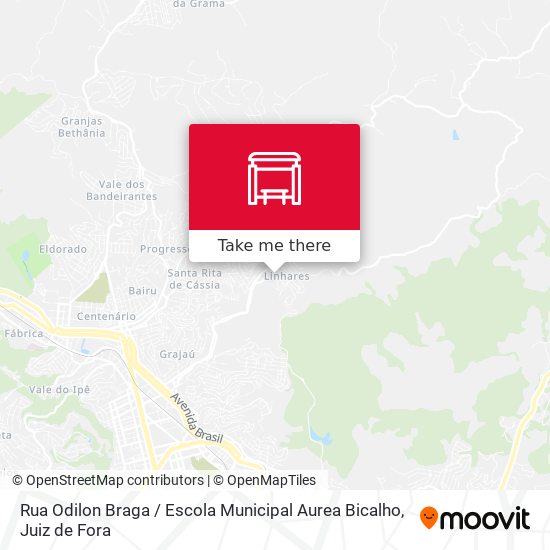 Mapa Rua Odilon Braga / Escola Municipal Aurea Bicalho