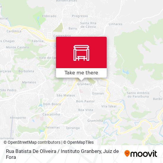Mapa Rua Batista De Oliveira / Instituto Granbery