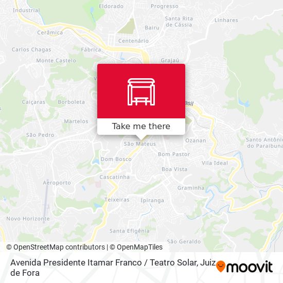 Avenida Presidente Itamar Franco / Teatro Solar map