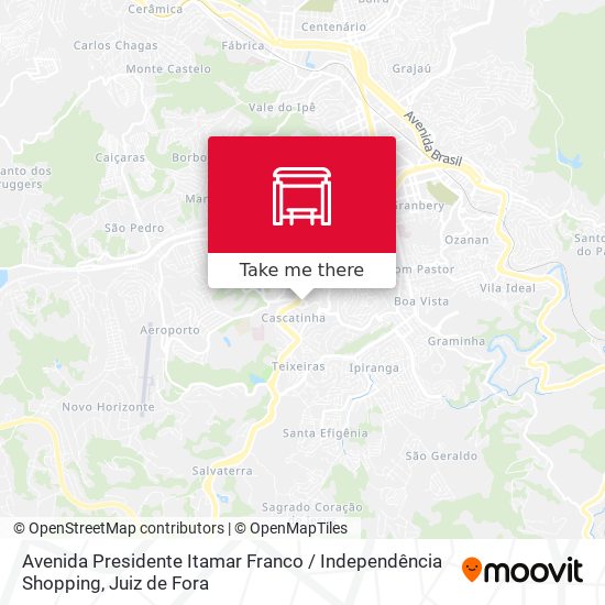 Mapa Avenida Presidente Itamar Franco / Independência Shopping