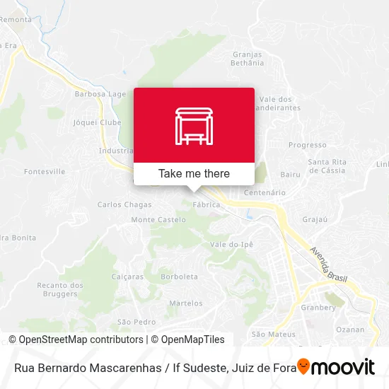 Rua Bernardo Mascarenhas / If Sudeste map