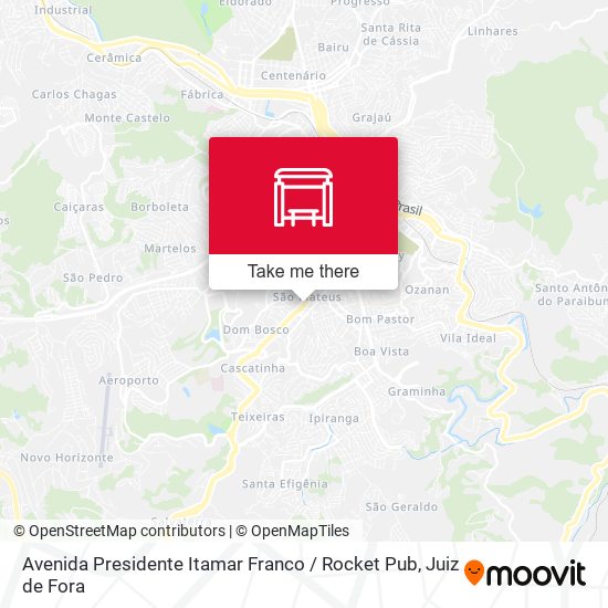 Mapa Avenida Presidente Itamar Franco / Rocket Pub