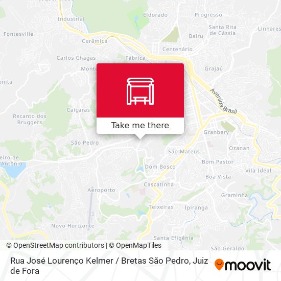 Rua José Lourenço Kelmer / Bretas São Pedro map