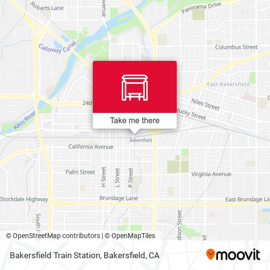 Mapa de Bakersfield Train Station