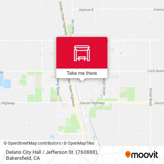 Delano City Hall / Jefferson St. (760888) map
