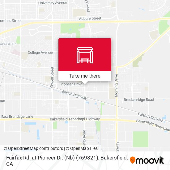 Fairfax Rd. at Pioneer Dr. (Nb) (769821) map