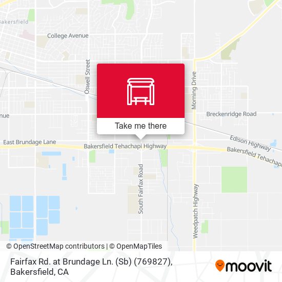 Fairfax Rd. at Brundage Ln. (Sb) (769827) map