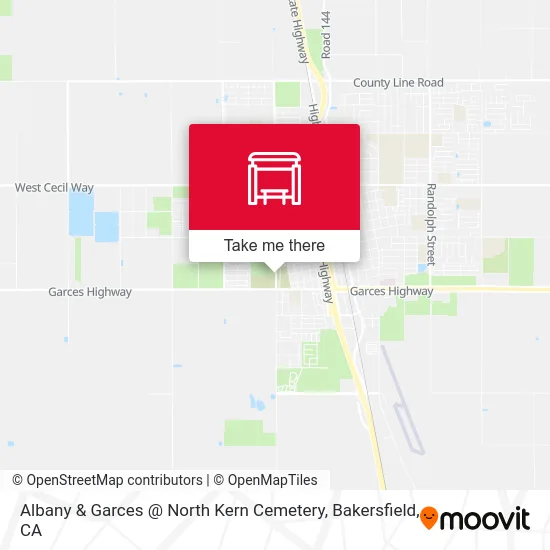 Albany  & Garces @ North Kern Cemetery map