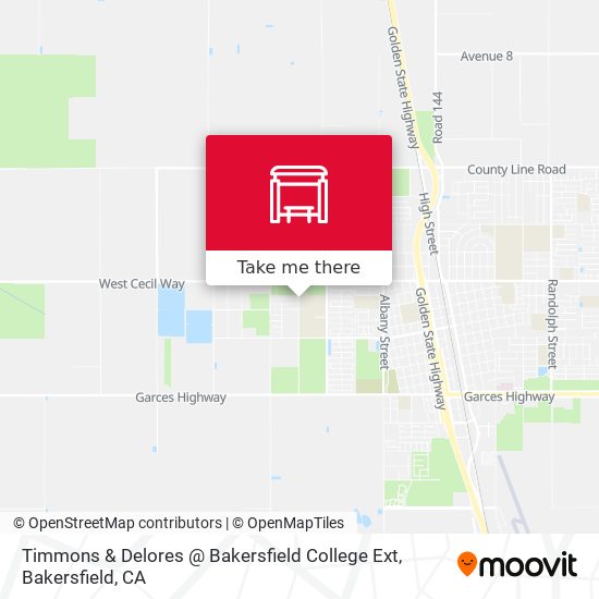 Mapa de Timmons & Delores @ Bakersfield College Ext