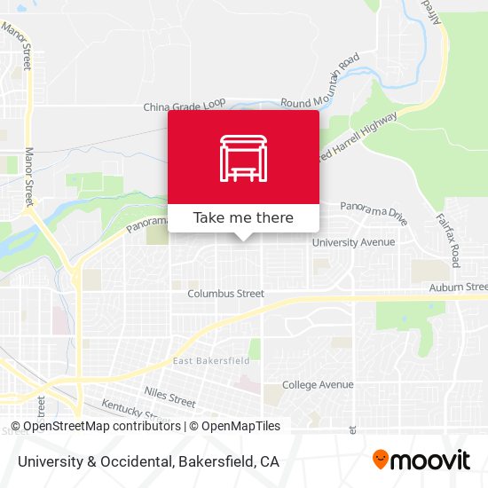 University & Occidental map