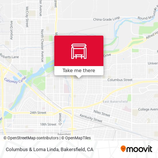 Columbus & Loma Linda map