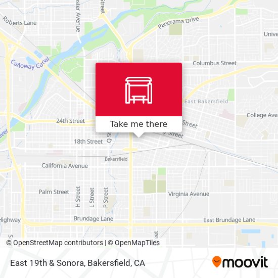 East 19th & Sonora map