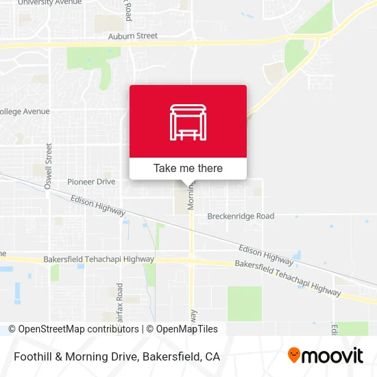 Foothill & Morning Drive map