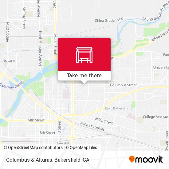 Mapa de Columbus & Alturas