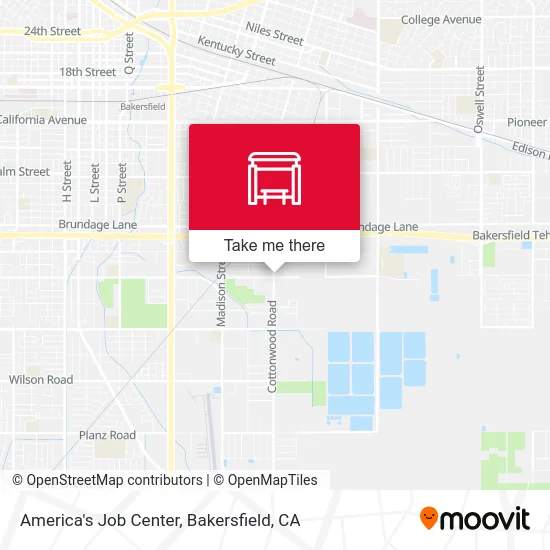 America's Job Center map