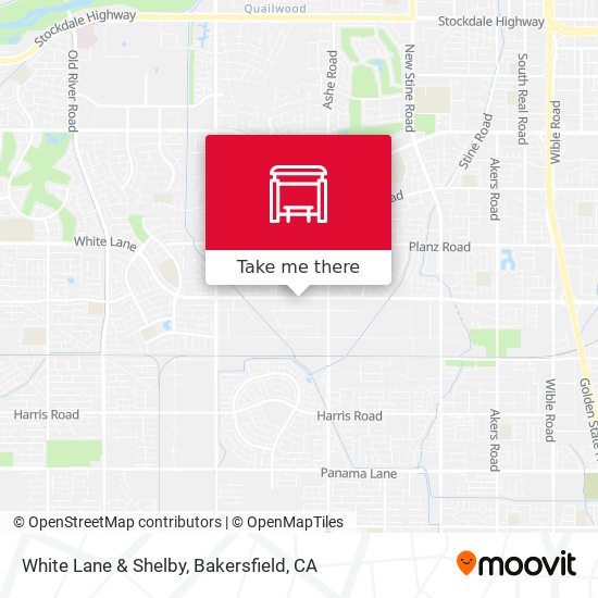 White Lane & Shelby map