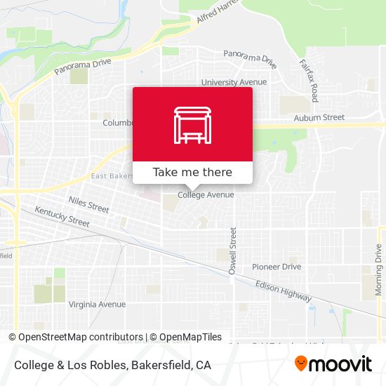 College & Los Robles map