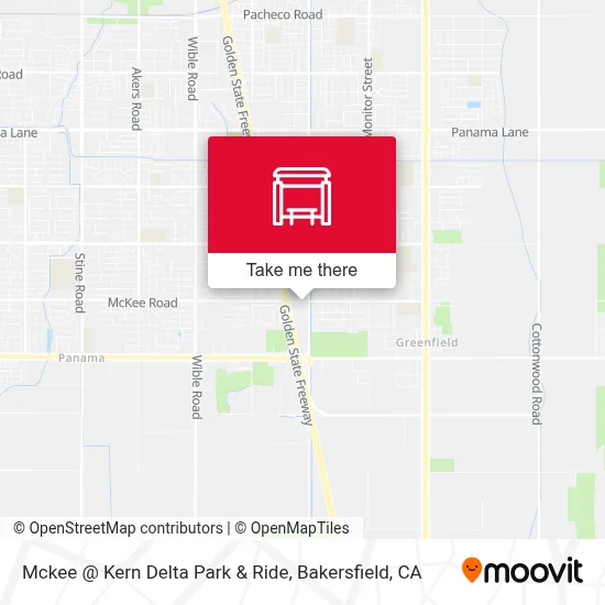 Mckee @ Kern Delta Park & Ride map